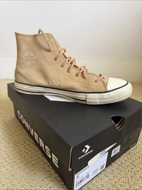 Converse Chuck Taylor High Top Sneakers in Tan Suede (Women’s 10)